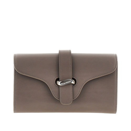 EMPORIO ARMANI Leather clutch with chain