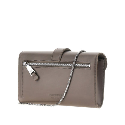 EMPORIO ARMANI Leather clutch with chain