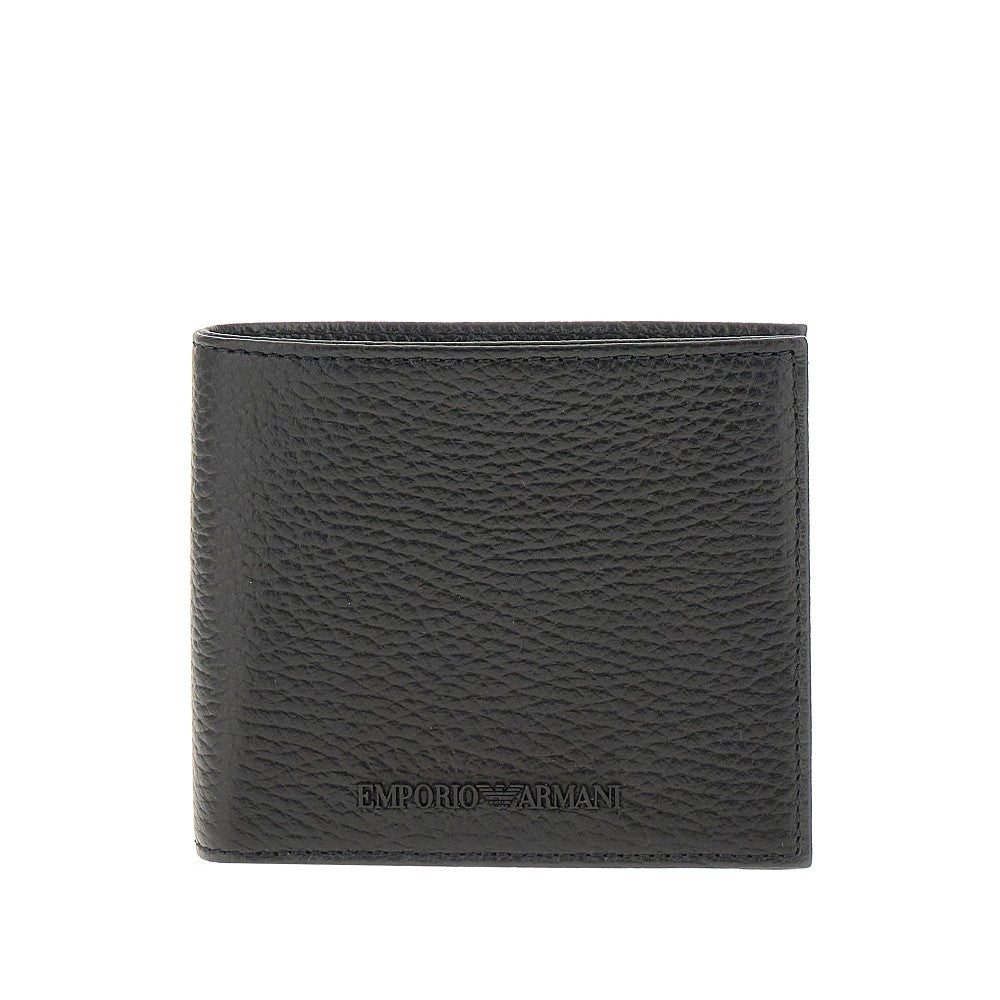 EMPORIO ARMANI Grained leather bi-fold wallet
