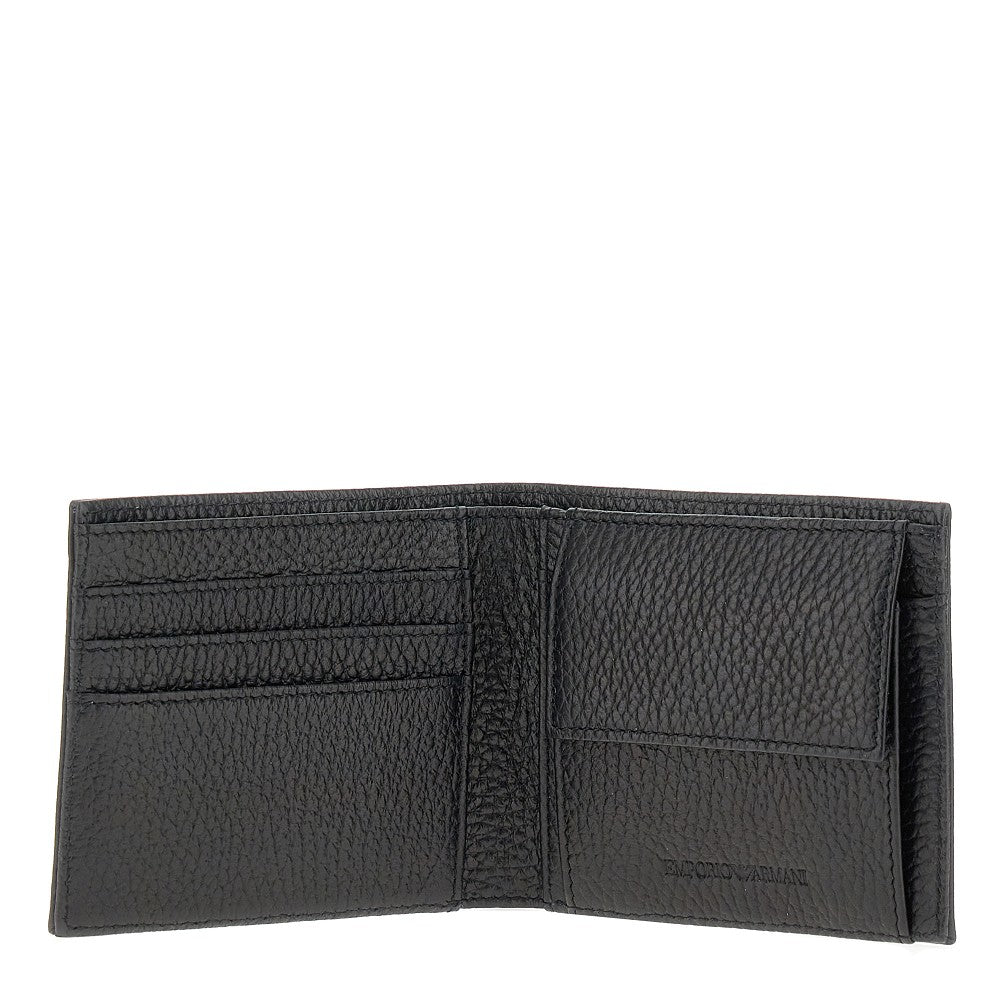 EMPORIO ARMANI Grained leather bi-fold wallet
