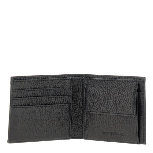 EMPORIO ARMANI Grained leather bi-fold wallet