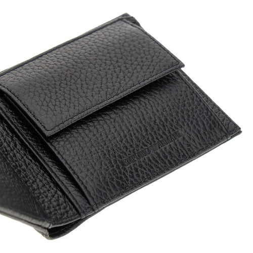 EMPORIO ARMANI Grained leather bi-fold wallet