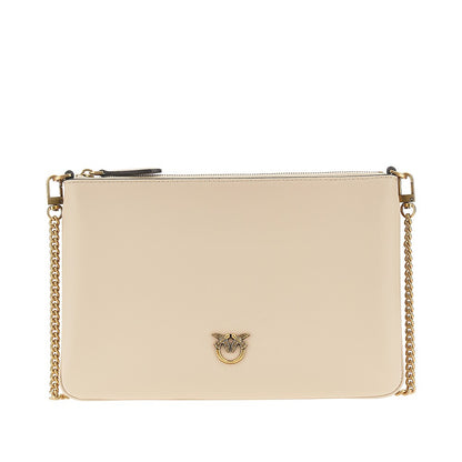 PINKO Flat Classic leather pouch
