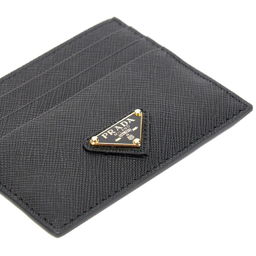 PRADA Saffiano leather cardholder with logo