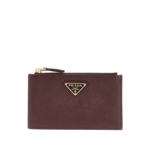 PRADA Saffiano leather cardholder pouch