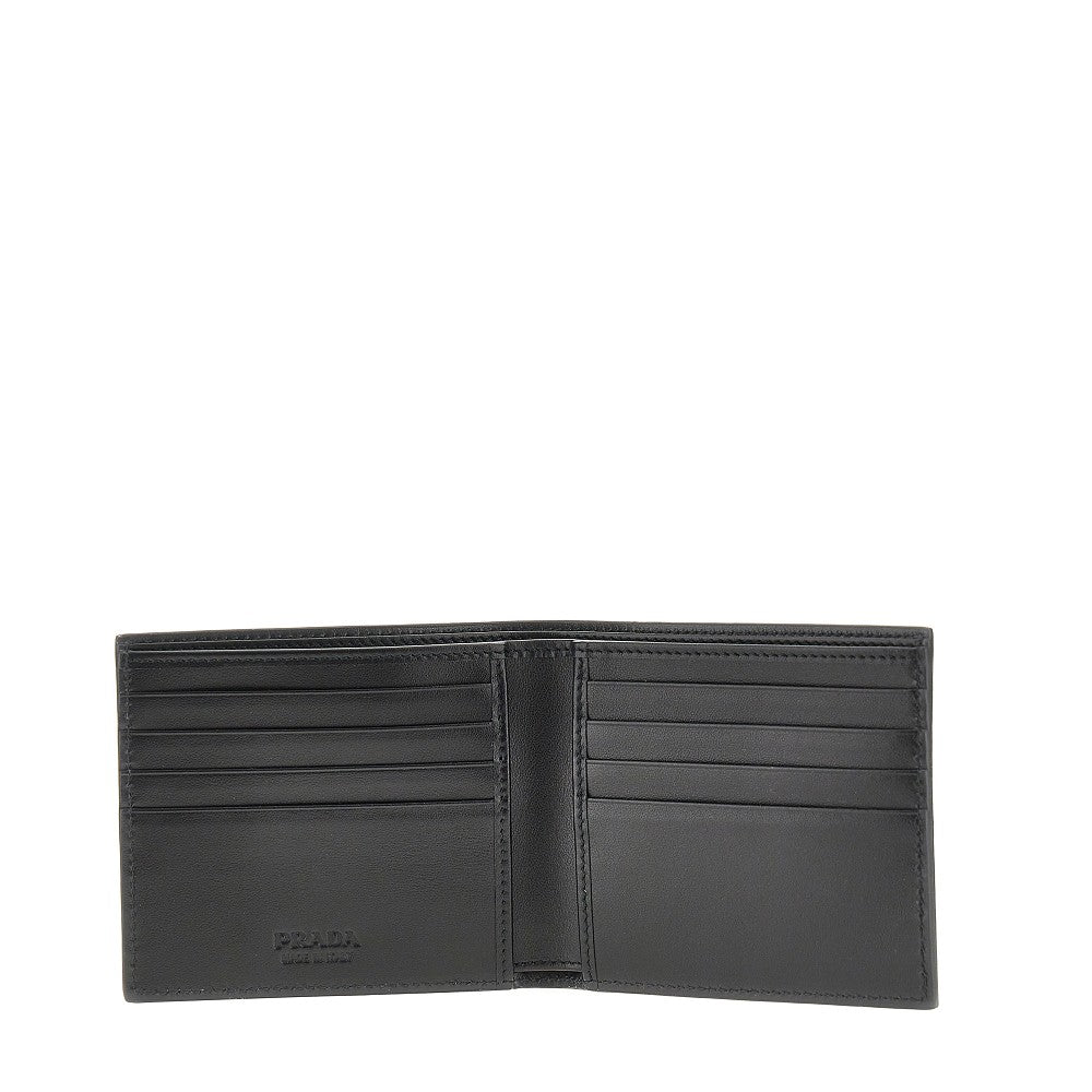 PRADA Grained leather bi-fold wallet
