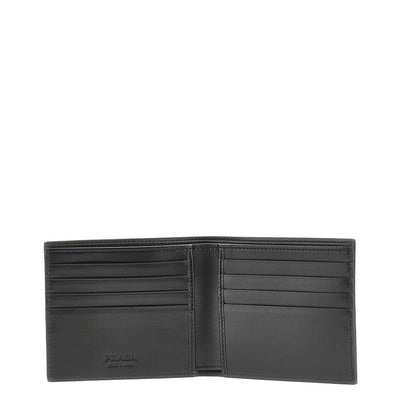 PRADA Grained leather bi-fold wallet