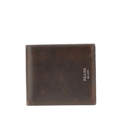 Prada Vintage effect leather bi-fold wallet