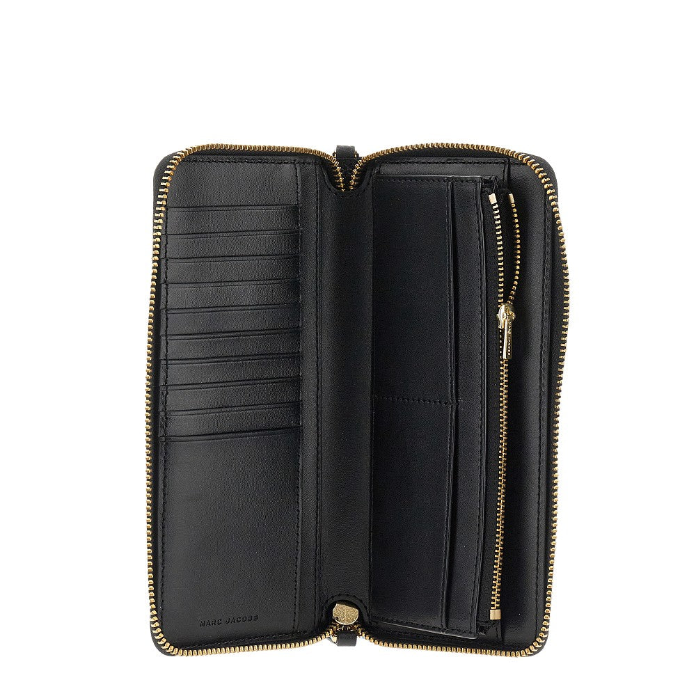 MARC JACOBS Grained leather zip-around wallet