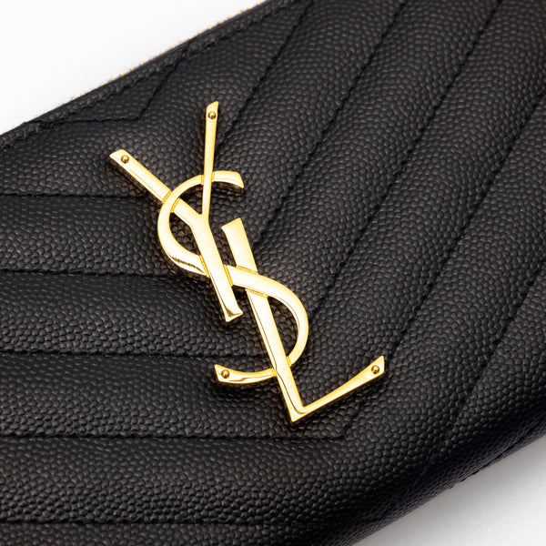 Saint Laurent 'Cassandre' leather zip-around wallet