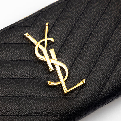 Saint Laurent 'Cassandre' leather zip-around wallet