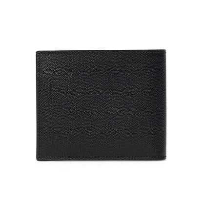 SAINT LAURENT Grain de Poudre leather bi-fold wallet