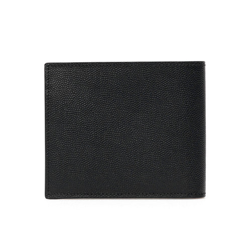 SAINT LAURENT Grain de Poudre leather bi-fold wallet