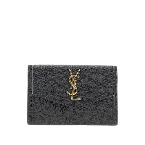 SAINT LAURENT Uptown' Grain de Poudre leather card case
