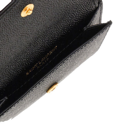 SAINT LAURENT Uptown' Grain de Poudre leather card case