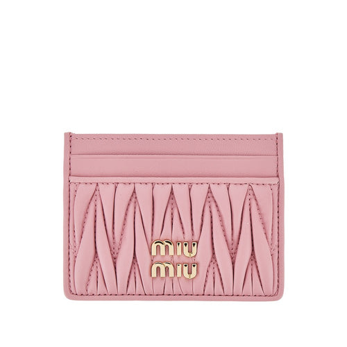 Miu Miu Matelassé nappa leather cardholder