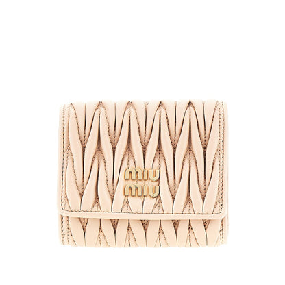 MIU MIU Matelassé nappa leather twi-fold wallet