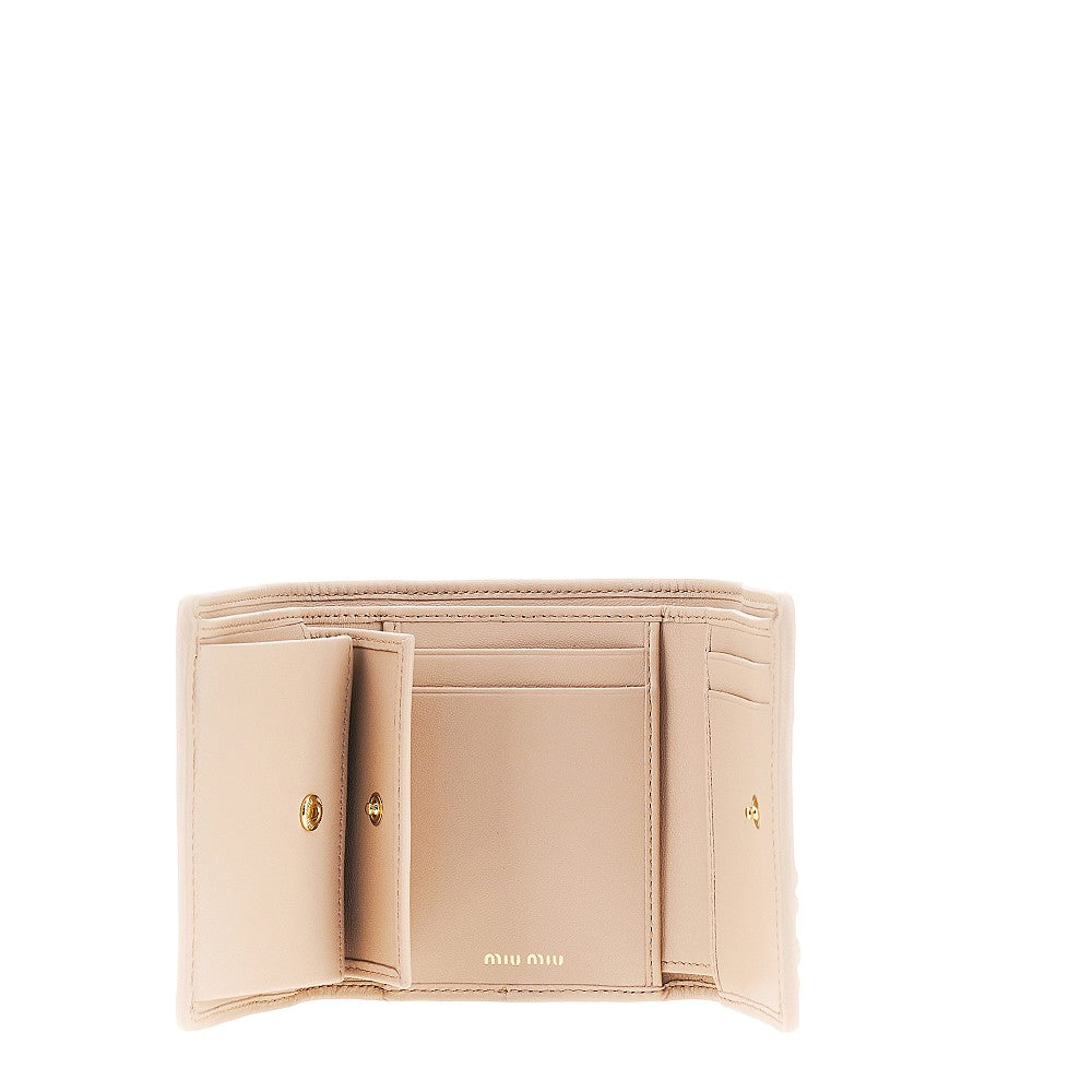 MIU MIU Matelassé nappa leather twi-fold wallet