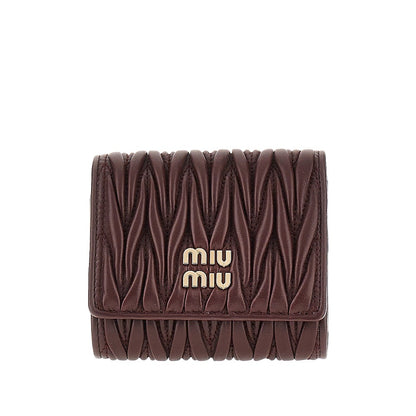 MIU MIU Matelassé nappa leather twi-fold wallet