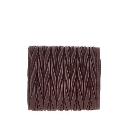 MIU MIU Matelassé nappa leather twi-fold wallet