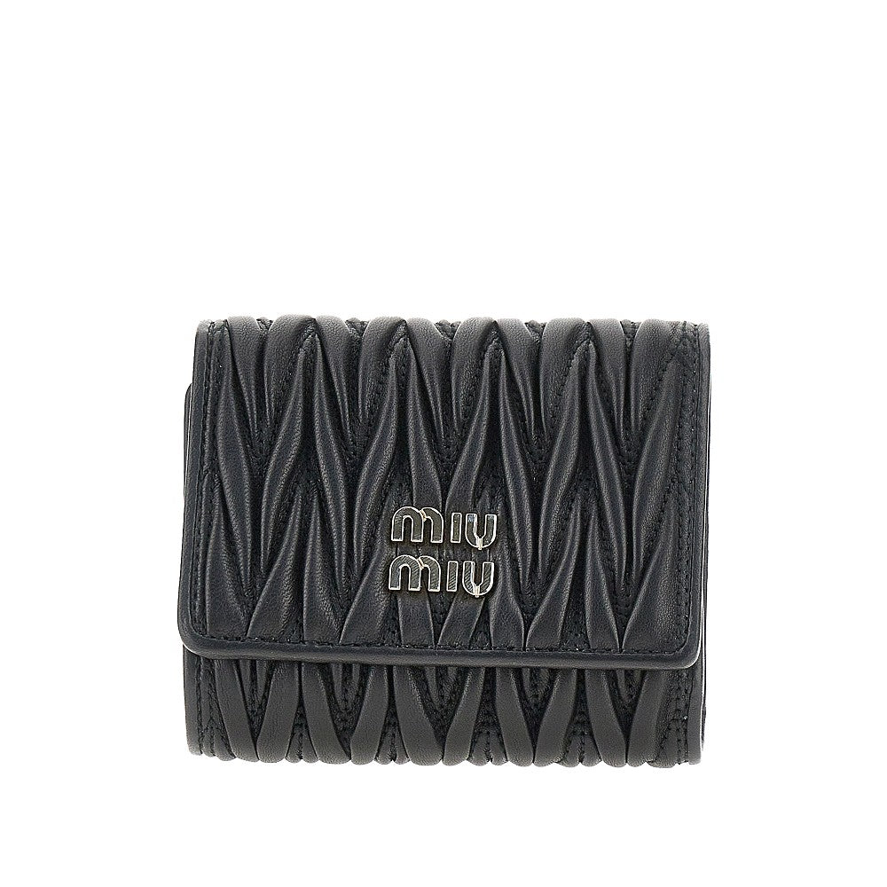 MIU MIU Matelassé nappa leather twi-fold wallet