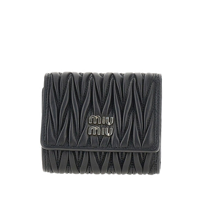 MIU MIU Matelassé nappa leather twi-fold wallet