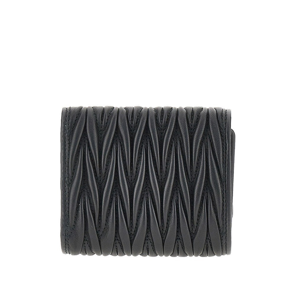 MIU MIU Matelassé nappa leather twi-fold wallet