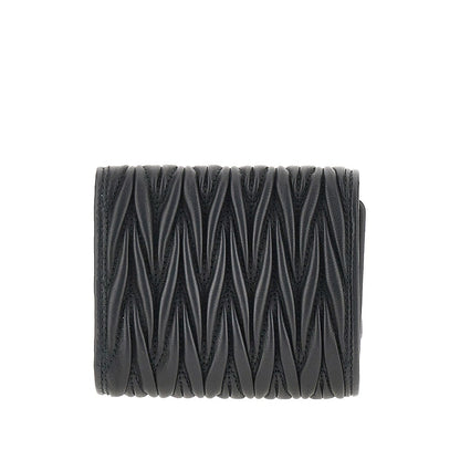 MIU MIU Matelassé nappa leather twi-fold wallet