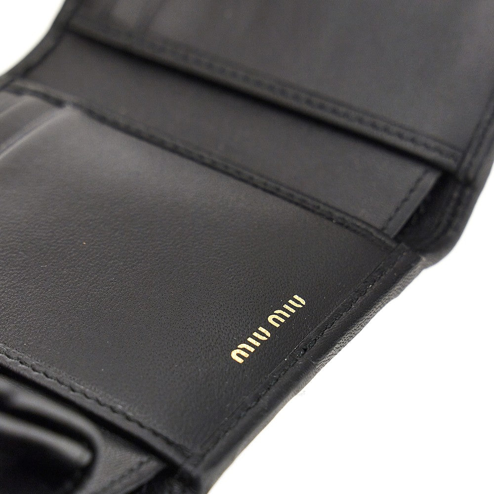 MIU MIU Matelassé nappa leather twi-fold wallet