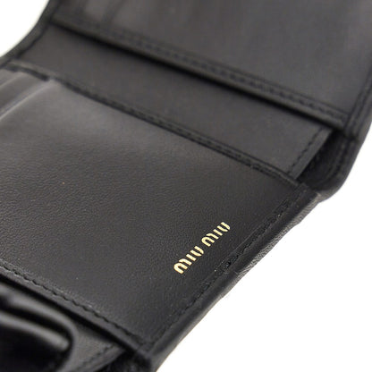 MIU MIU Matelassé nappa leather twi-fold wallet