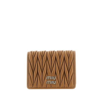 MIU MIU Matelassé nappa leather bi-fold wallet