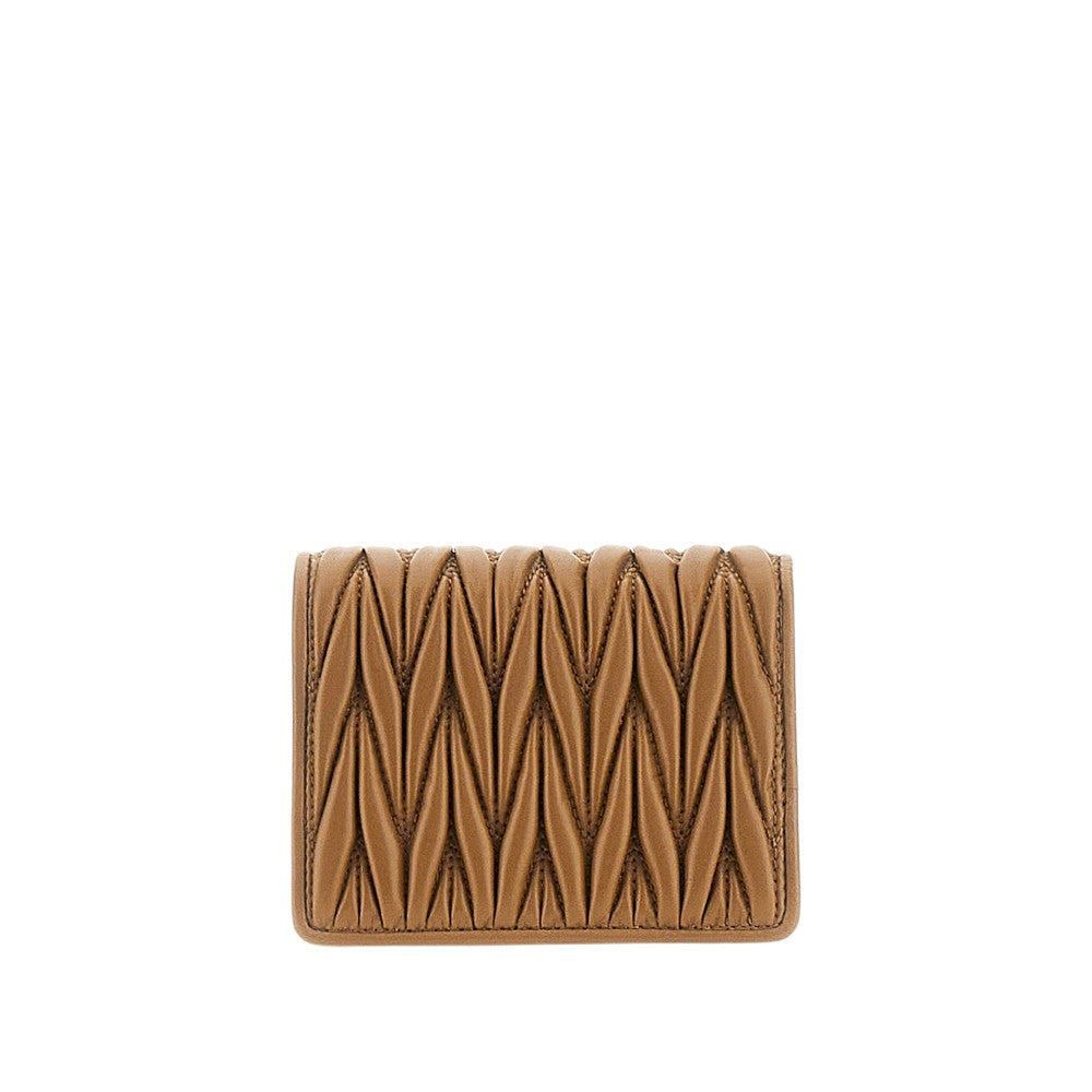 MIU MIU Matelassé nappa leather bi-fold wallet