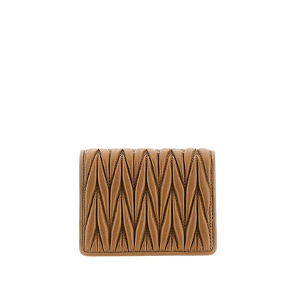 MIU MIU Matelassé nappa leather bi-fold wallet