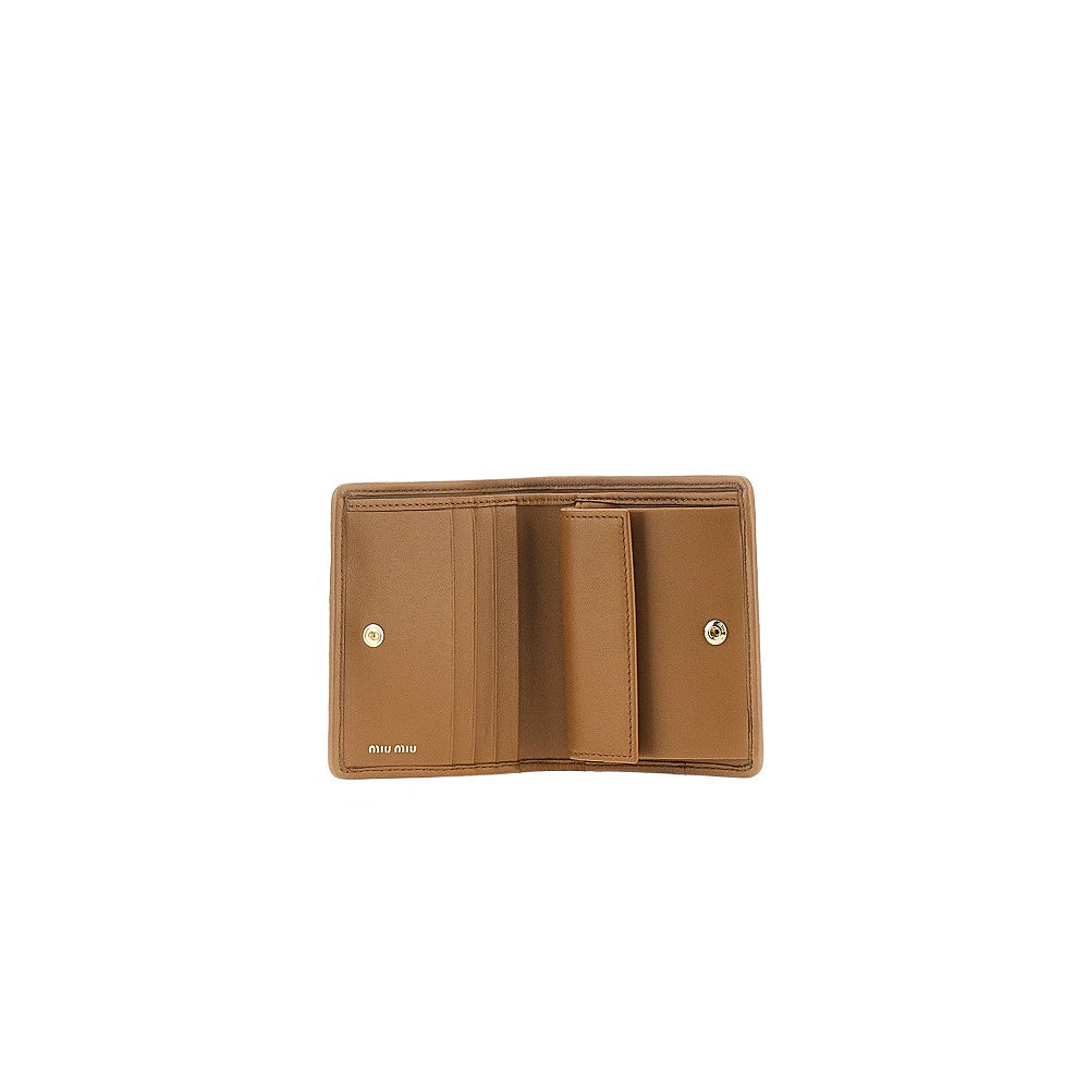 MIU MIU Matelassé nappa leather bi-fold wallet