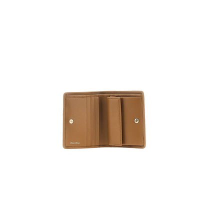 MIU MIU Matelassé nappa leather bi-fold wallet