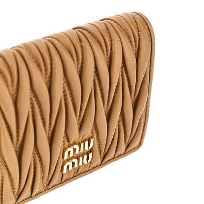 MIU MIU Matelassé nappa leather bi-fold wallet