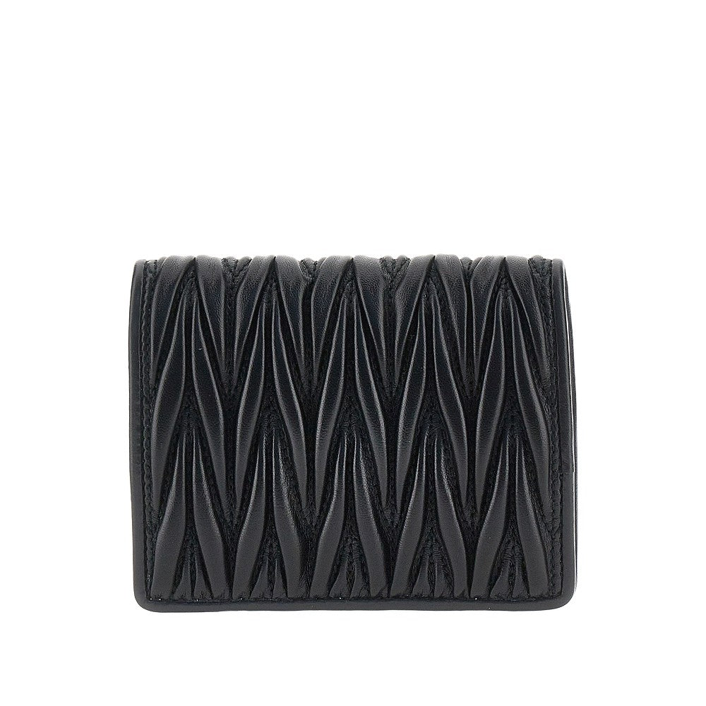 MIU MIU Matelassé nappa leather bi-fold wallet