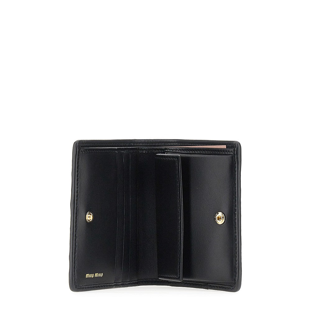 MIU MIU Matelassé nappa leather bi-fold wallet