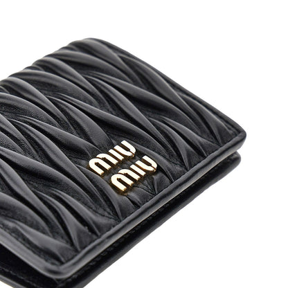 MIU MIU Matelassé nappa leather bi-fold wallet