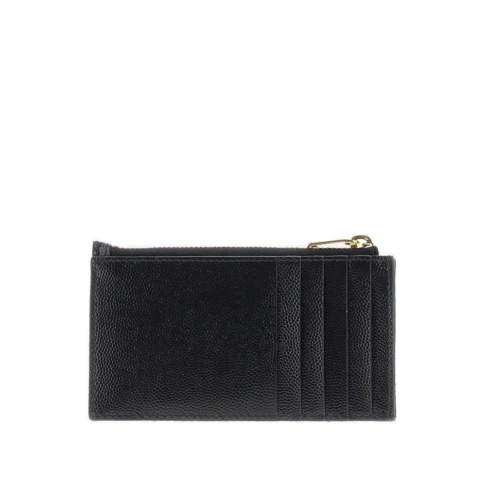 SAINT LAURENT Cassandre' grained leather cardholder pouch