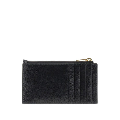 SAINT LAURENT Cassandre' grained leather cardholder pouch