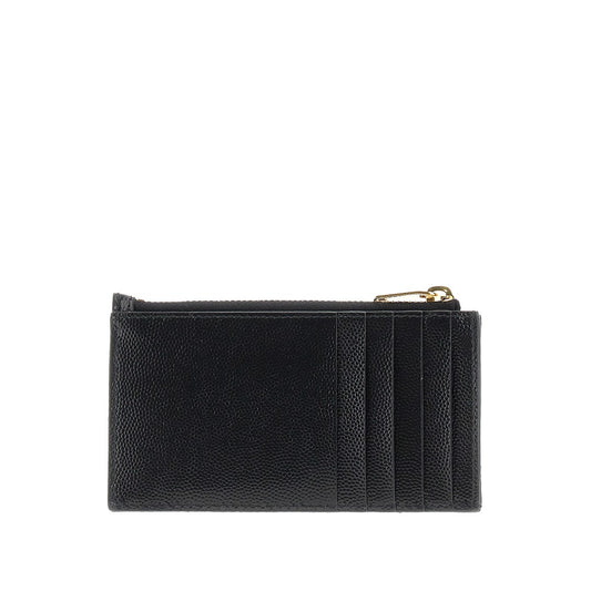 SAINT LAURENT Cassandre' grained leather cardholder pouch