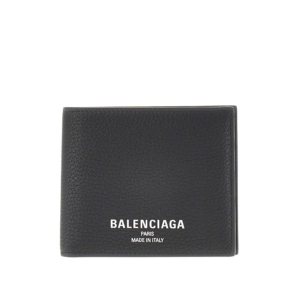BALENCIAGA Grained leather bi-fold wallet