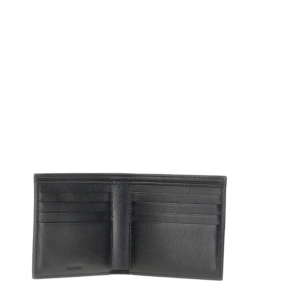BALENCIAGA Grained leather bi-fold wallet