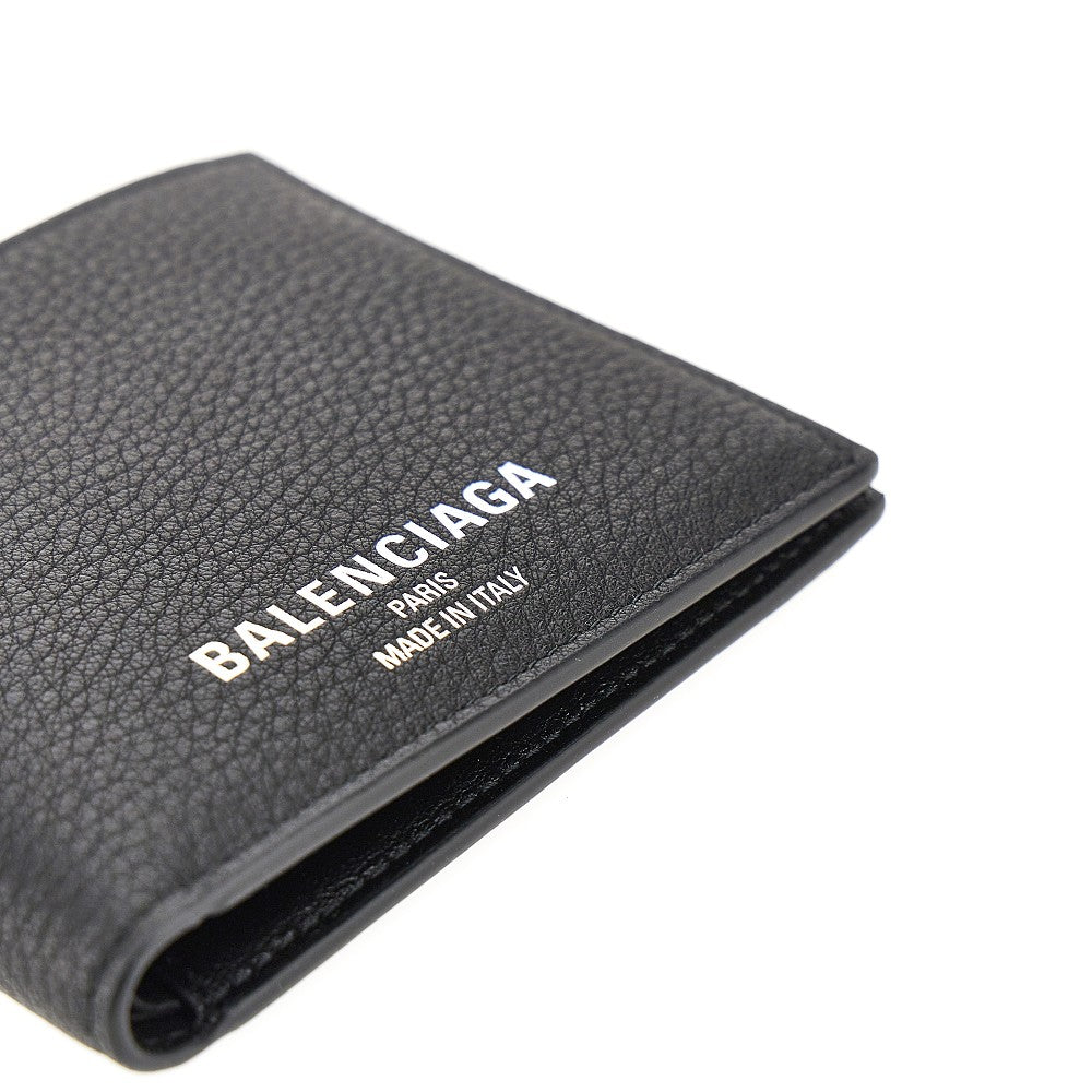 BALENCIAGA Grained leather bi-fold wallet