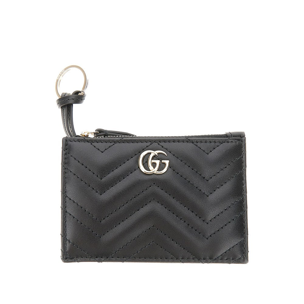 GUCCI Leather GG Marmont key holder