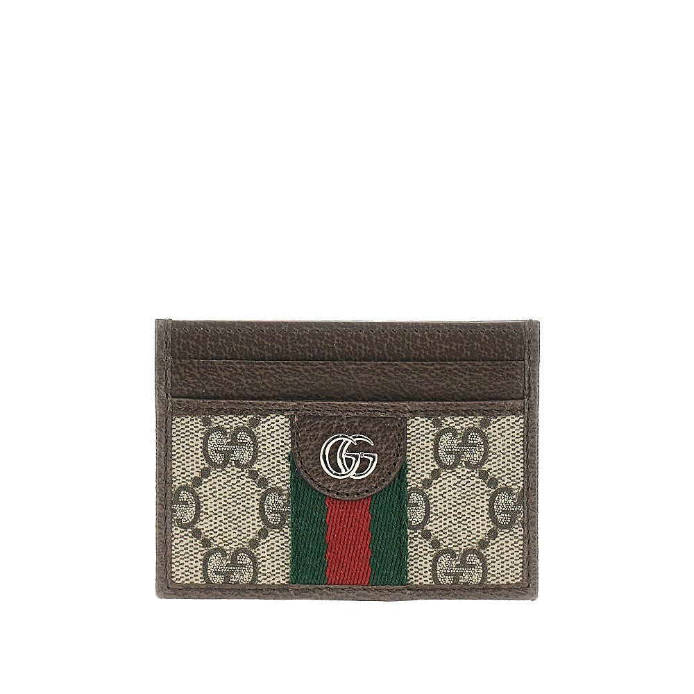 GUCCI Leather and GG Supreme 'Ophidia' cardholder
