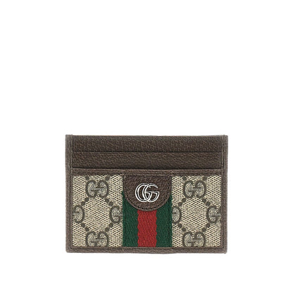 GUCCI Leather and GG Supreme 'Ophidia' cardholder