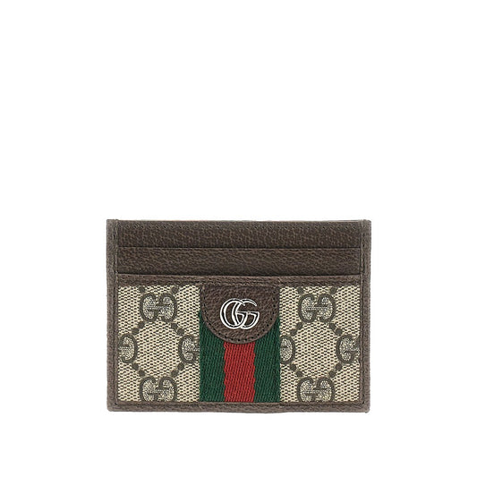 GUCCI Leather and GG Supreme 'Ophidia' cardholder