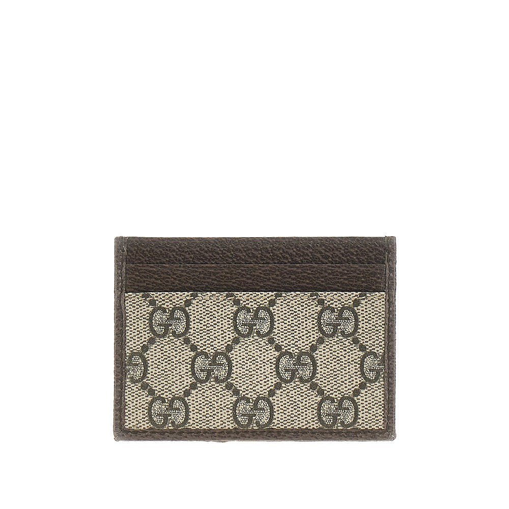 GUCCI Leather and GG Supreme 'Ophidia' cardholder